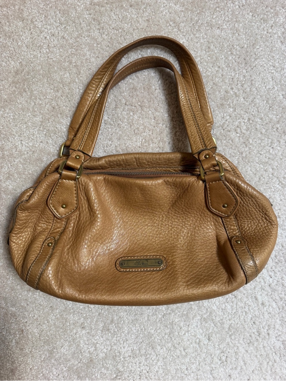 Cole Haan Women's Soft Pebbled Shoulder Bag in Tan